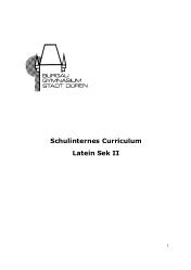 Curriculum Latein S2